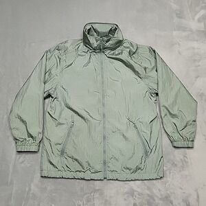 Neyelle Jacket Women Medium Sage Green Windbreaker Full Zip Lightweight